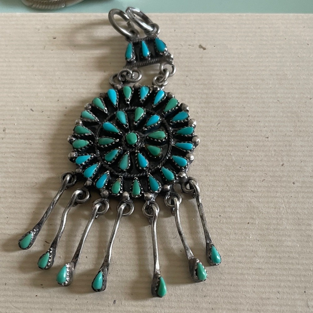 Turquoise and Silver Pendant